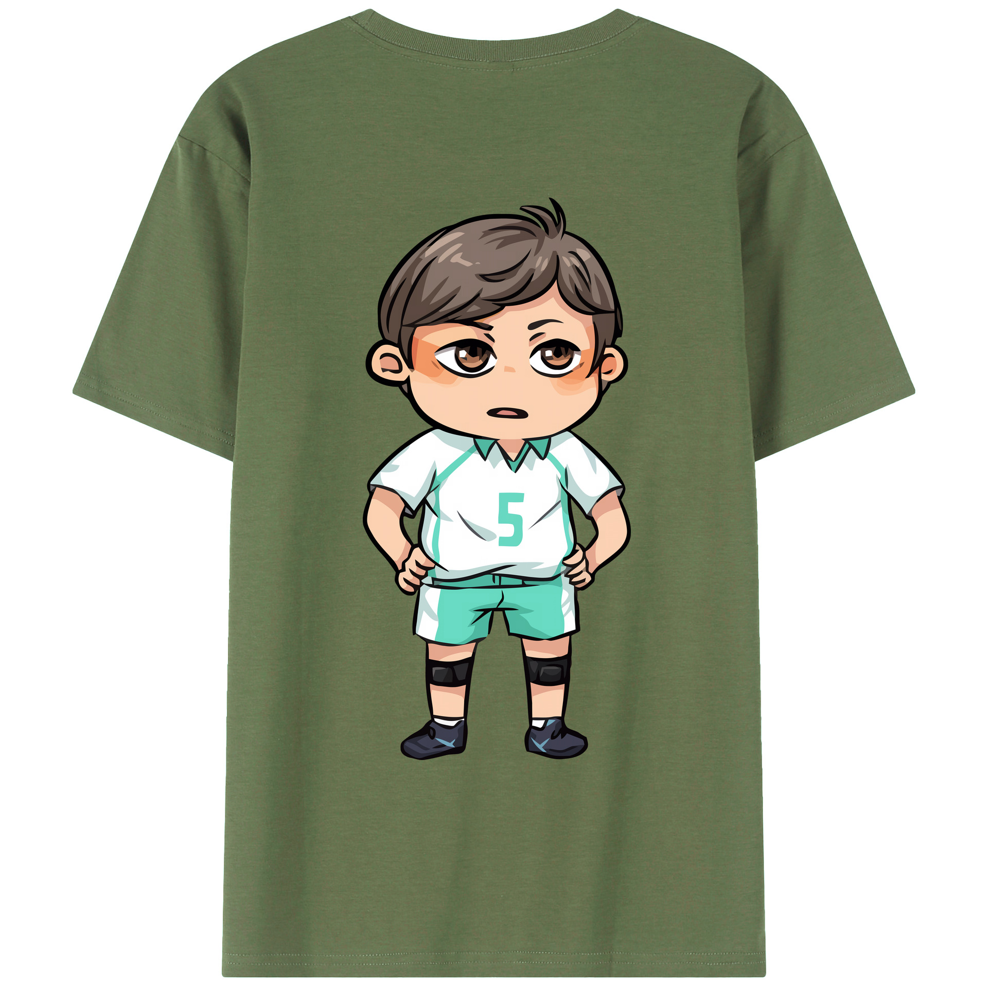 （画像用） ハイキュー!! Haikyu!! 綿100％ メンズ半袖Tシャツ（バックプリント） 通気性